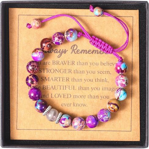 Lamyba هدايا عيد الفصح للفتيات في سن المراهقة تخزين الحشوات المراهقين الحجر الطبيعي أساور قابلة للتعديل عيد الشكر عيد الميلاد in Kuwait