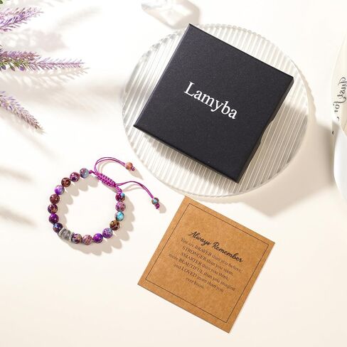 Lamyba هدايا عيد الفصح للفتيات في سن المراهقة تخزين الحشوات المراهقين الحجر الطبيعي أساور قابلة للتعديل عيد الشكر عيد الميلاد in Kuwait