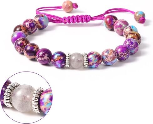 Lamyba هدايا عيد الفصح للفتيات في سن المراهقة تخزين الحشوات المراهقين الحجر الطبيعي أساور قابلة للتعديل عيد الشكر عيد الميلاد in Kuwait