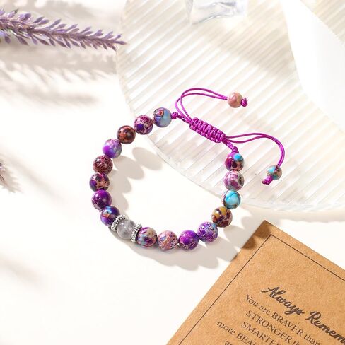 Lamyba هدايا عيد الفصح للفتيات في سن المراهقة تخزين الحشوات المراهقين الحجر الطبيعي أساور قابلة للتعديل عيد الشكر عيد الميلاد in Kuwait