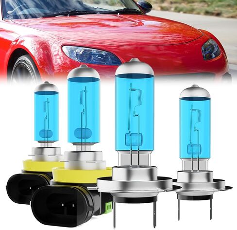 Headlight Bulbs License Plate Lights Fit For Mazda CX-5 2013-2017, 9005 High Beam + H11 Low Beam + H11 Fog Lights Halogen Bulb + License Plate Lights, Pack of 8 in Saudi Arabia