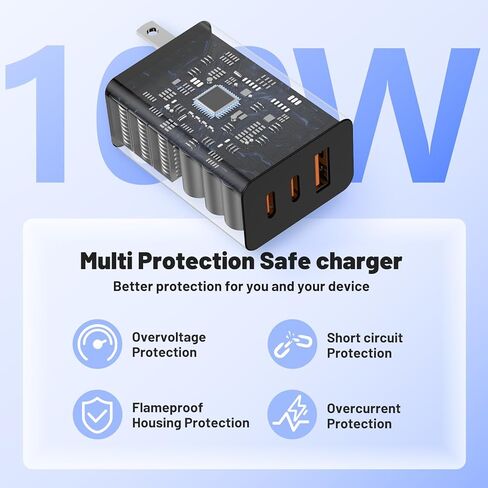 شاحن 30 وات iPhone 15 وسلك كابل USB C إلى C بطول 10 أقدام، كتلة شحن سريعة من النوع C لأجهزة Apple iPhone 15 Plus/15 Pro Max، iPad Pro 12.9/11 بوصة/Air/Mini/6 Gen، iPad Wall Plug Cube Brick، Samsung المجرة in Kuwait