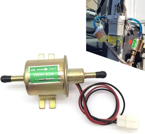 Eratus Fuel Pump, 12V 3-5 PSI Heavy Duty Plunger Type Fuel Supply Power Fuel Pump, Low Pressure Fuel Transfer Pump Modification Accessories, Universal for MT/Manual Transmission (Gold) in Kuwait