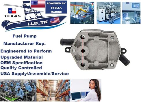 Fuel Pump Replace for Yamaha Outboard 115 130 150 175 200 225 250 300 HP V4 V6 2 Stroke 6E5-24410-00 in Kuwait