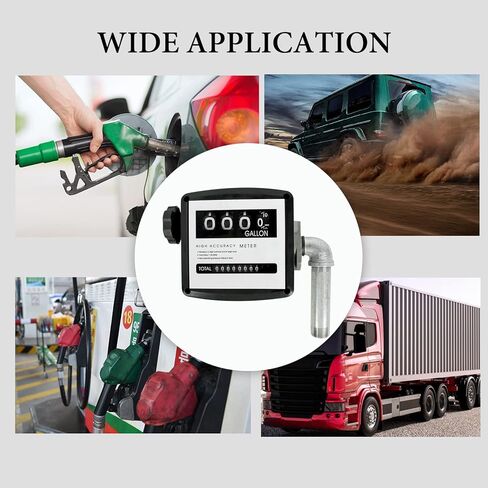 SUPERFASTRACING 1" Mechanical Fuel Flow Meter 7-20 GPM 4-Digital Batch Display for All Fuel Transfer Pumps, 50 PSI in Kuwait