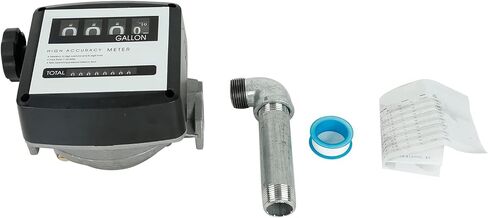 SUPERFASTRACING 1" Mechanical Fuel Flow Meter 7-20 GPM 4-Digital Batch Display for All Fuel Transfer Pumps, 50 PSI in Kuwait