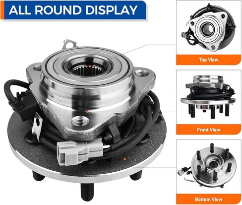 PAROD 515008 515009 4WD Front Wheel Bearing & Hub Assembly Compatible with 1997-2004 Dodge Dakota, 1998-2003 Durango [w/ 4-Wheel ABS] in Saudi Arabia