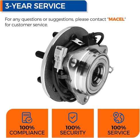 PAROD 515008 515009 4WD Front Wheel Bearing & Hub Assembly Compatible with 1997-2004 Dodge Dakota, 1998-2003 Durango [w/ 4-Wheel ABS] in Saudi Arabia