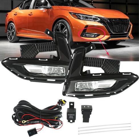 مجموعة مصابيح الضباب من munirater لاستبدال جانب الركاب والسائق لسينترا 2020 2021 مع لمبات + أغطية مصابيح الضباب للمصد الأمامي + مجموعة مفاتيح السرج in Kuwait