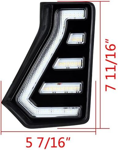 amopacorp Bumper LED Fog Light Trim Bezel Assemblies for 2024 2025 2026 Toyota Tacoma SR SR5 TRD Sport Limited Trailhunter Left Right Sequential White DRL Daytime Running Lamp Amber Turn Signal Cover in Kuwait