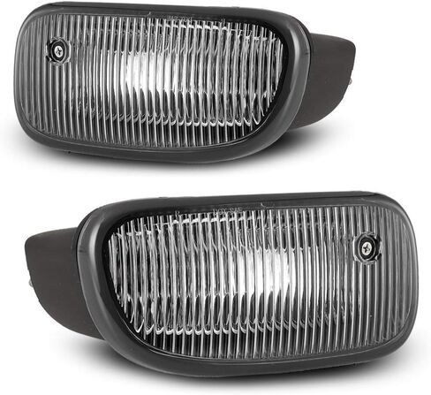 ROXX Fog Lights Fit for Jeep Grand Cherokee 1999 2001 2002 2003, 2 PCS Bumper Driving Light with OE Style Bulb H12 12V53W Driver and Passenger Side Clear Lens in Kuwait