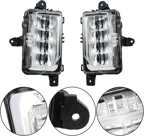Pair of Driving Fog Lamps Assembly Replacement for Sierra 1500 AT4 Denali SLT 2019 2020 2021 Fog Lights Right Left Side Replacement for GM2592331 GM2593331 in Kuwait