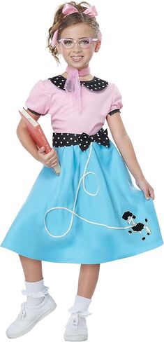 California Costumes Blue 50's Sock Hop Dress Girls Costume Small in Saudi Arabia