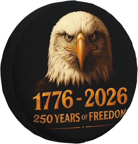 الولايات المتحدة الأمريكية الوطنية غطاء الإطارات الاحتياطية الولايات المتحدة 250th الذكرى السنوية حماة العجلات مانعة لتسرب الماء غطاء عجلة عالمي مناسب لشاحنة مقطورة السفر Rv SUV السفر 16 بوصة in Kuwait
