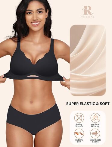 Women's Wireless Bra - Seamless Ultra Soft for Yoga,Lightly Padded, Sleep & Lounge Comfort for Everyday Wear in Saudi Arabia