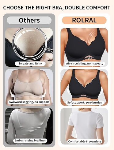 Women's Wireless Bra - Seamless Ultra Soft for Yoga,Lightly Padded, Sleep & Lounge Comfort for Everyday Wear in Saudi Arabia