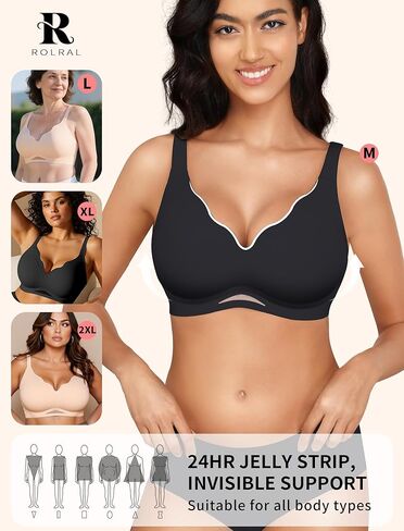 Women's Wireless Bra - Seamless Ultra Soft for Yoga,Lightly Padded, Sleep & Lounge Comfort for Everyday Wear in Saudi Arabia