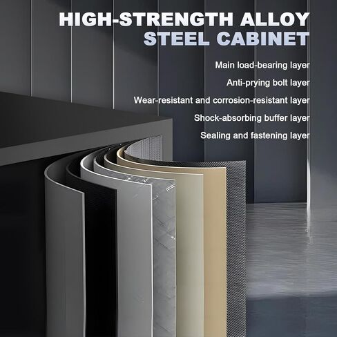 Marcree Large Rifle Safe with Biometric Fingerprint - Gun Safe for 8-10 Rifles & Pistols for Home, Quick Access, Anti-Theft Alarm, Removable Shelf, No Assembly (11.8"D x 13.8"W x 57.2"H) in Kuwait