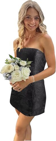 Strapless Short Prom Dress Foral Print Tight Bodycon Homecoming Dresses for Teens 2026 Cocktail Formal Dress in Saudi Arabia