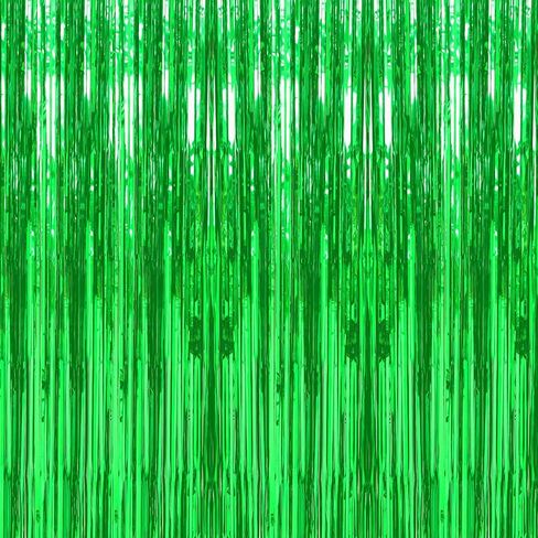 Crosize 3 Pack 3.3 x 9.9 ft Black Foil Fringe Backdrop Streamer Curtains, Birthday Party Decorations, Tinsel Curtain for Parties, Photo Booth Backdrops, Party Decor in Kuwait