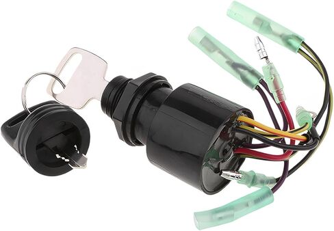 Boat Ignition Switch, OEM# 87-17009A5 Marine lgnition Switches Replacement with 2 Keys 6 Wire, Mariner Outboard Motors Control Accessories, Compatible with 40hp 45hp 50hp in Kuwait