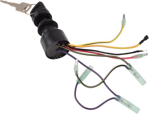Boat Ignition Switch, OEM# 87-17009A5 Marine lgnition Switches Replacement with 2 Keys 6 Wire, Mariner Outboard Motors Control Accessories, Compatible with 40hp 45hp 50hp in Kuwait