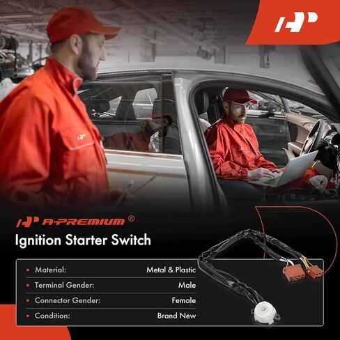 مفتاح تشغيل الإشعال الممتاز A-Premium متوافق مع مركبات Acura وHonda - Civic 1998-2000، Integra 1998-1999 - 5 شفرات، استبدال # 35130S04305، 35130S02E01 in Saudi Arabia