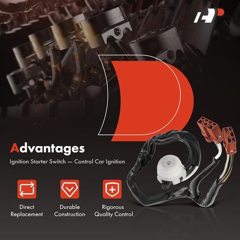 مفتاح تشغيل الإشعال الممتاز A-Premium متوافق مع مركبات Acura وHonda - Civic 1998-2000، Integra 1998-1999 - 5 شفرات، استبدال # 35130S04305، 35130S02E01 in Saudi Arabia