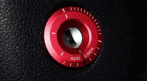 iJDMTOY Red Aluminum Engine Ignition Keyhole Decoration Ring Cap Cover, Compatible with Volkswagen Golf GTI Jetta; Compatible with Audi A3 A4 TT Blade Key Trims in Saudi Arabia