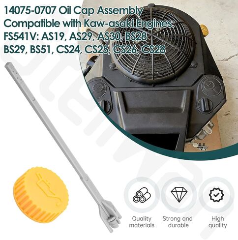 8.86 Inch 14075-0707 Oil Cap Assembly Compatible with Kaw-asaki FR, FS, FT and FX Series, Replaces 14075-7013 14075-0037 14075-0725 in Kuwait