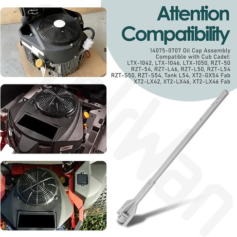 8.86 Inch 14075-0707 Oil Cap Assembly Compatible with Kaw-asaki FR, FS, FT and FX Series, Replaces 14075-7013 14075-0037 14075-0725 in Kuwait