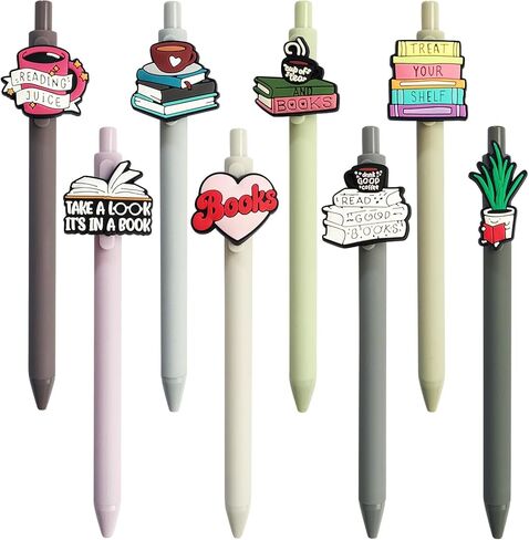 لطيف عشاق الكتب الأقلام نادي الكتب الهدايا الجمالية أقلام الحبر الأسود القرطاسية كتاب تحت عنوان ديكور مكتبة لوازم الملحقات هدية التقدير للنساء القراء دودة الكتب أمين المكتبة المعلم in Kuwait