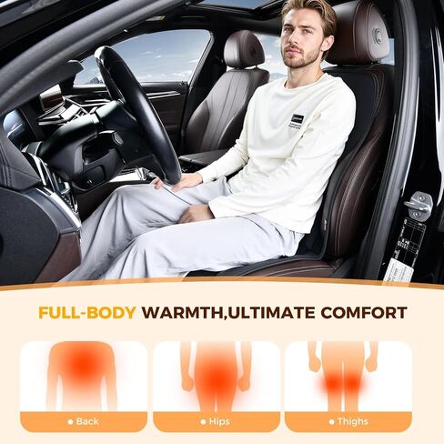 Coverado Front Seat Covers, Luxury Faux Leather Seat Cover for Cars, Winter Driver Car Seat Cushion, Waterproof Front Car Seat Protector Universal Fit Most Cars,1PCS (Black) in Saudi Arabia