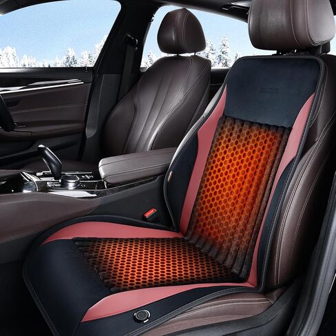 Coverado Front Seat Covers, Luxury Faux Leather Seat Cover for Cars, Winter Driver Car Seat Cushion, Waterproof Front Car Seat Protector Universal Fit Most Cars,1PCS (Black) in Saudi Arabia