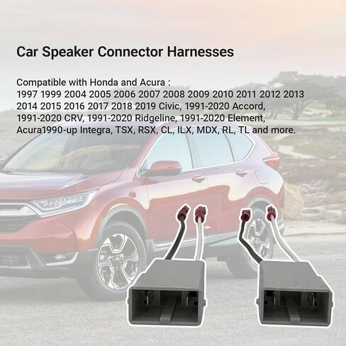 4 PCS Car Audio Adapter Plug 72-7800 Speaker Connector Harnesses Door Speaker Wiring Adapter Waterproof Housing with Copper Core Compatible with Accord for Car Audio System in Kuwait