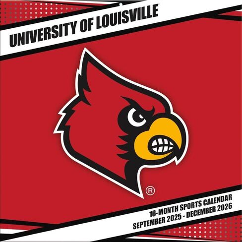 تقويم حائط NCAA Louisville Cardinals 2026، 12 بوصة × 12 بوصة، تقويم لمدة 16 شهرًا مع غلاف مثبت in Kuwait