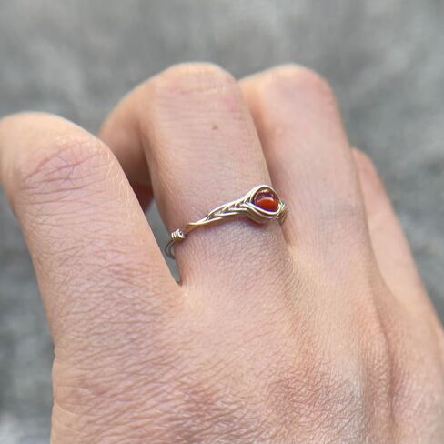 خواتم العقيق خواتم من الفضة الإسترليني للنساء شقرا كريستالات وأحجار الشفاء خاتم عين جوهرة مارس مصنوع يدويًا in Kuwait