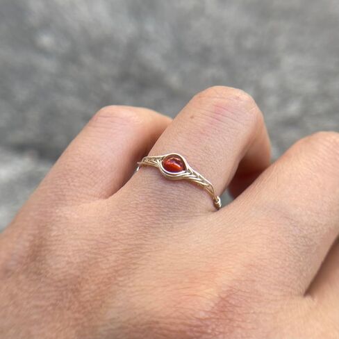 خواتم العقيق خواتم من الفضة الإسترليني للنساء شقرا كريستالات وأحجار الشفاء خاتم عين جوهرة مارس مصنوع يدويًا in Kuwait