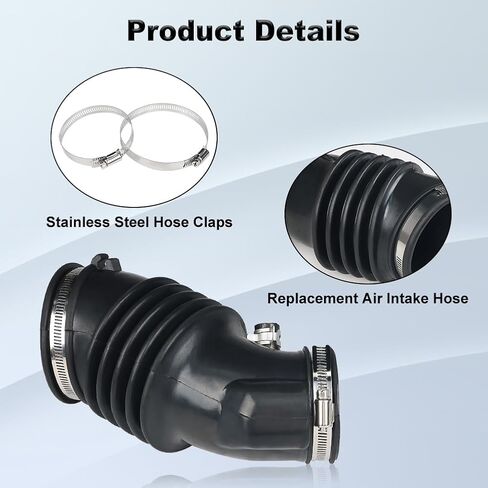 خرطوم آخذ للهواء خرطوم دخول السيارة/يصلح لـ Acura MDX 2007 2008 2009/يصلح لـ 17228-RYE-A00 مدخل التمهيد أنبوب مخرج القناة خرطوم مدخل فلتر الهواء المرن in Kuwait