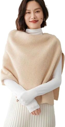 Women Pullover Shawls and Wraps Winter Shawl Wraps Women Knitted Pashmina Shoulder Top Cardigans Poncho Cover Cape in Kuwait