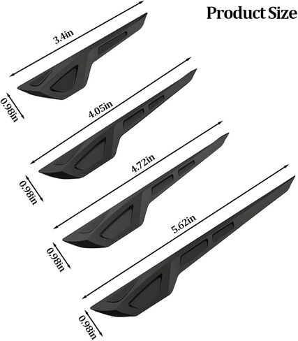 8PCS Car Spoiler Canards Kit, Anti-Collision Vehicle Front Bumper Lip Splitter, Automotive Exterior Guard Scratch-Proof Strip Decoration Sticker, Universal for Van Truck SUV in Kuwait