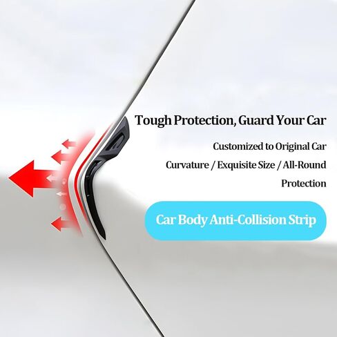8PCS Car Spoiler Canards Kit, Anti-Collision Vehicle Front Bumper Lip Splitter, Automotive Exterior Guard Scratch-Proof Strip Decoration Sticker, Universal for Van Truck SUV in Kuwait