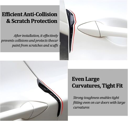8PCS Car Spoiler Canards Kit, Anti-Collision Vehicle Front Bumper Lip Splitter, Automotive Exterior Guard Scratch-Proof Strip Decoration Sticker, Universal for Van Truck SUV in Kuwait