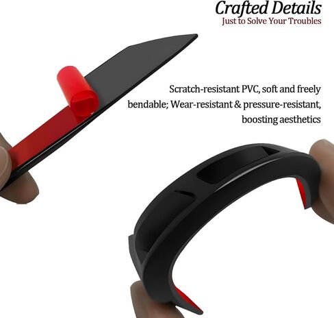 8PCS Car Spoiler Canards Kit, Anti-Collision Vehicle Front Bumper Lip Splitter, Automotive Exterior Guard Scratch-Proof Strip Decoration Sticker, Universal for Van Truck SUV in Kuwait