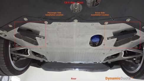 C8 Corvette Aero Widebody Edition DynamicDucts Cooling Upgrade - Engine Bay Airflow Deflector for 2020-2026 Stingray Z51 Z06 E-Ray Coupe & HTC Chevrolet Corvettes in Saudi Arabia