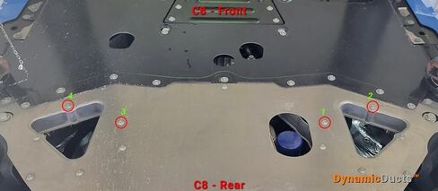 C8 Corvette Aero Widebody Edition DynamicDucts Cooling Upgrade - Engine Bay Airflow Deflector for 2020-2026 Stingray Z51 Z06 E-Ray Coupe & HTC Chevrolet Corvettes in Saudi Arabia