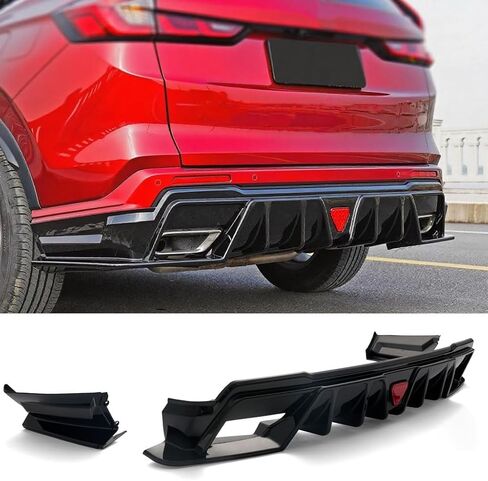 Rear Bumper Diffuser Lip Spoiler Splitter for 2023-2025 Honda CR-V LED (Carbon Fiber Look) in Kuwait