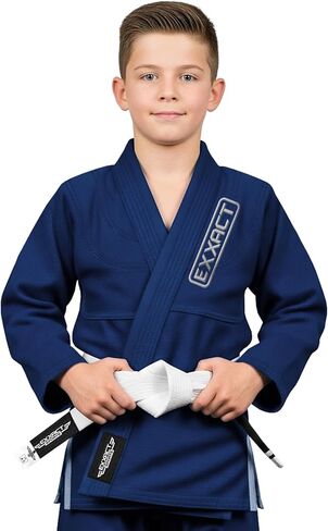 Exxact Sports Kids BJJ Gi, Lightweight IBJJF Legal Jiu Jitsu Gi with Preshrunk Fabric & Free Belt for Training & Competition in Saudi Arabia