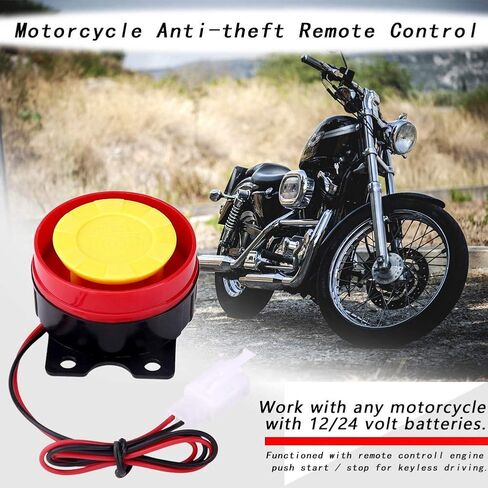 Motorcycle Alarm System,Tangxi 12V Motorcycle Anti Theft with Remote Control,125ddB Super Sound& Flashing Lights Warning,5 Sensitivity Levels,Adjustable Universal for Most 12V Motorcycles in Saudi Arabia
