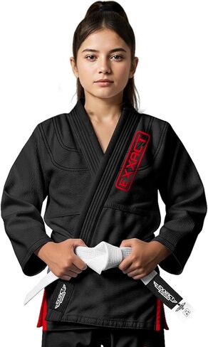 Exxact Sports Kids BJJ Gi، خفيف الوزن IBJJF Legal Jiu Jitsu Gi مع قماش منكمش مسبقًا وحزام مجاني للتدريب والمنافسة in Kuwait